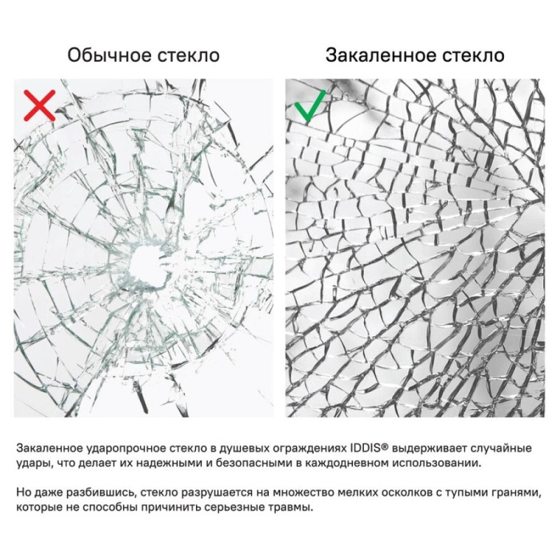 Душевая перегородка Iddis Slide 110 см, свободный вход, стекло прозрачное, профиль графит, SLI8GS1i23