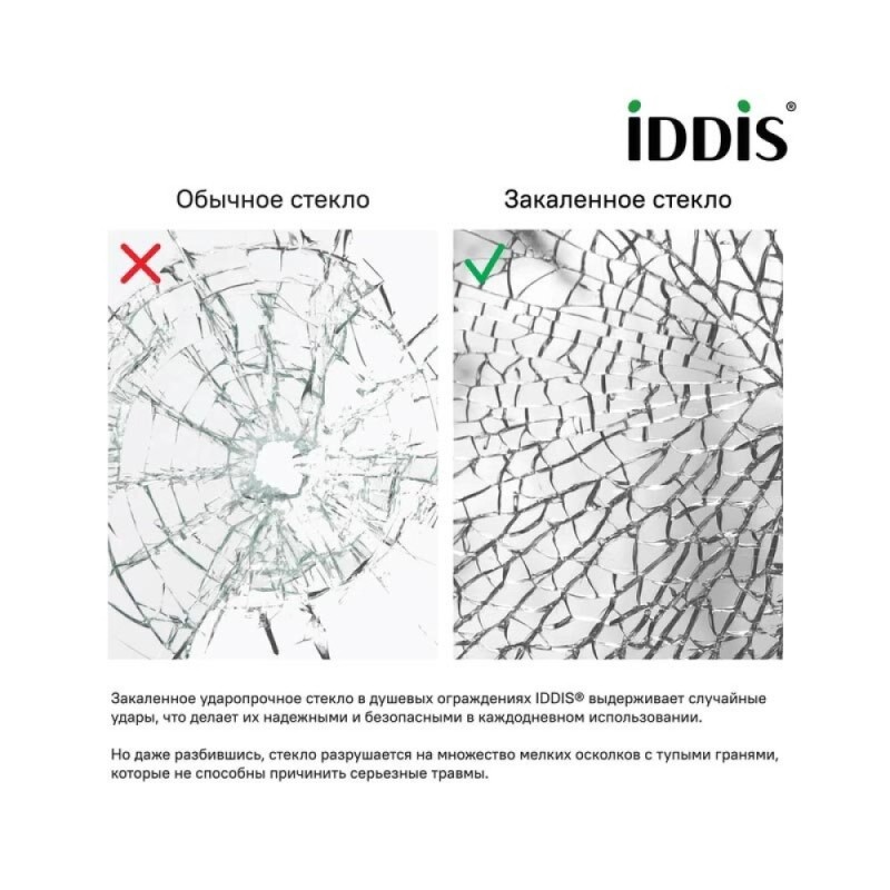 Душевая перегородка Iddis Walk In Slide, 80 х 195 см, стекло прозрачное, профиль графит, SLI8GS8i23