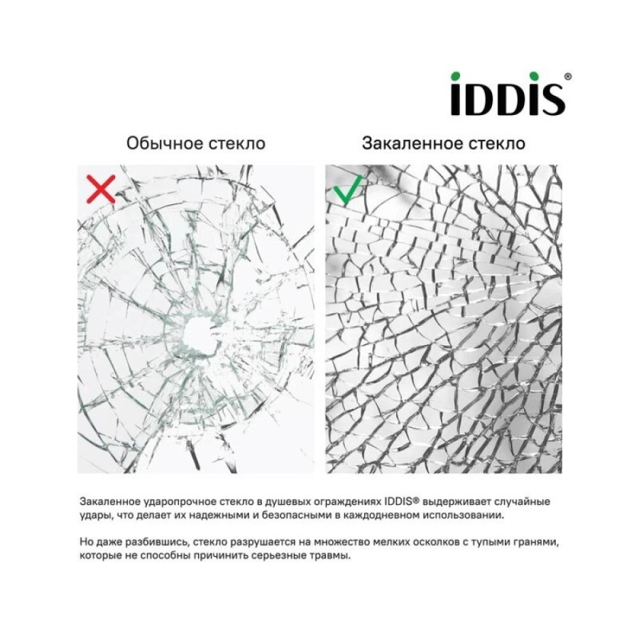 Душевая перегородка Iddis Walk In Slide, 80 х 195 см, стекло прозрачное, профиль графит, SLI8GS8i23