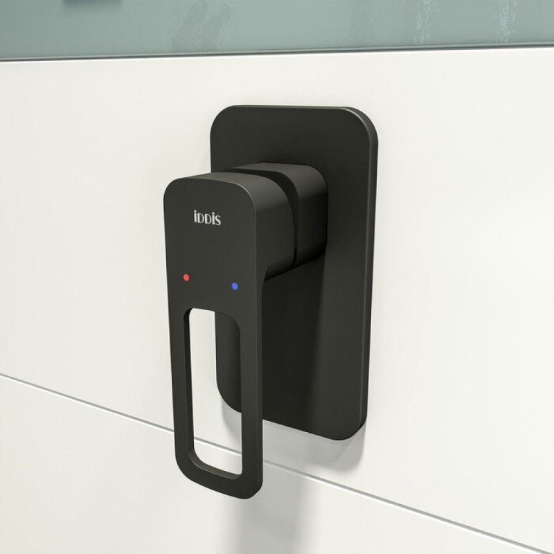 Смеситель Iddis Slide SLIBL00i66 для душа, с одним выходом, черный матовый