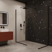 Душевая система Iddis Slide SLIBL03i68, со смесителем, черный матовый