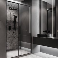 Смеситель Iddis Slide SLIBLBTi67 для ванны, с двумя выходами с управлением Push Control, черный матовый