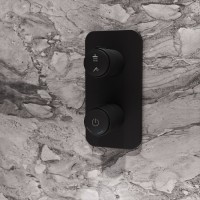 Смеситель Iddis Slide SLIBLBTi67 для ванны, с двумя выходами с управлением Push Control, черный матовый