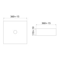 Раковина Iddis Slide SLIBM01i27 36 см накладная, черный матовый