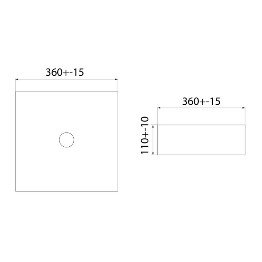 Раковина Iddis Slide SLIBM01i27 36 см накладная, черный матовый