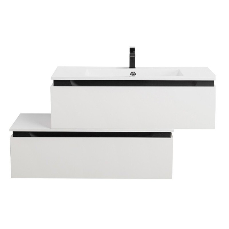 Комод Cezares Slider-1000-1C-PI-BO, 100 см, напольный/подвесной, Bianco Opaco
