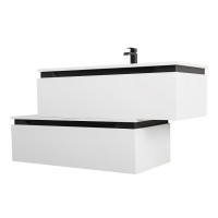 Комод Cezares Slider-1000-1C-PI-BO, 100 см, напольный/подвесной, Bianco Opaco