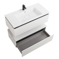 Комод Cezares Slider-1000-1C-PI-BO, 100 см, напольный/подвесной, Bianco Opaco