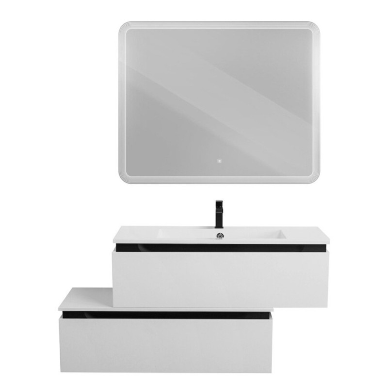 Комод Cezares Slider-1000-1C-PI-BO, 100 см, напольный/подвесной, Bianco Opaco