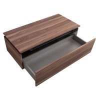 Комод Cezares Slider-1000-1C-PI-NA-P, 100 см, напольный/подвесной, орех дымчатый
