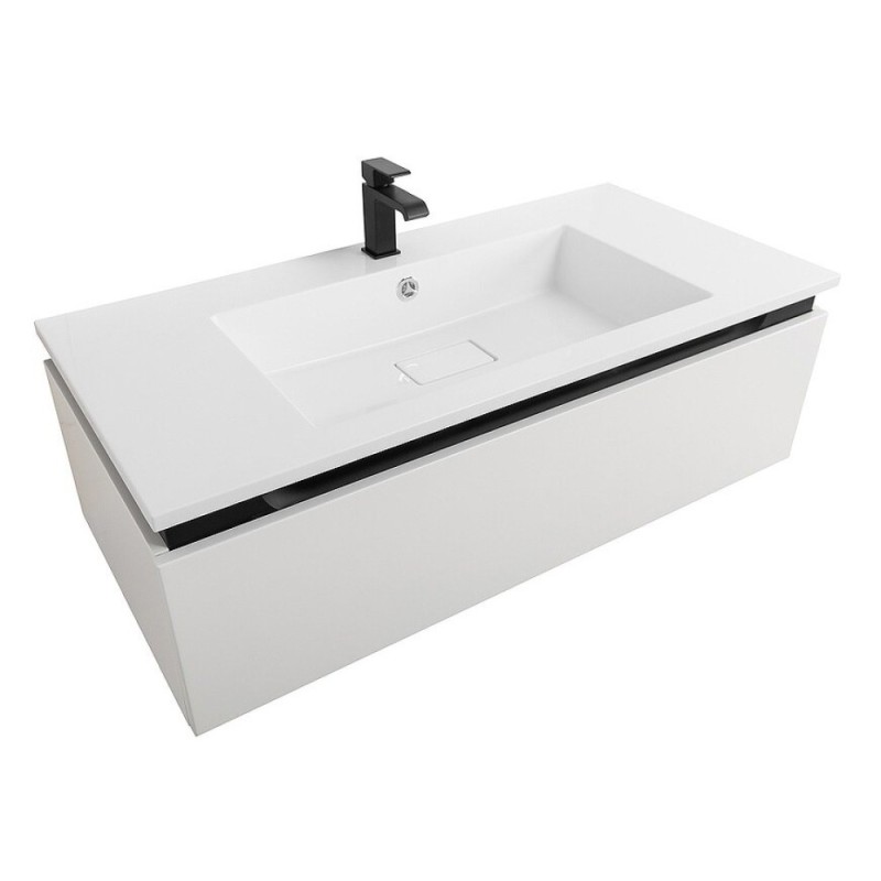 Тумба под раковину Cezares Slider-1000-1C-SO-BO, 100 см, подвесная, Bianco Opaco
