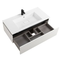 Тумба под раковину Cezares Slider-1000-1C-SO-BO, 100 см, подвесная, Bianco Opaco