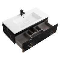 Тумба под раковину Cezares Slider-1000-1C-SO-NF-P, 100 см, подвесная, черный фьюжн