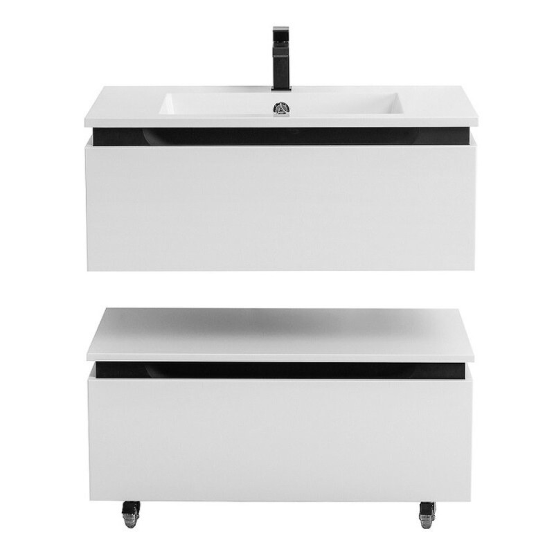 Комод Cezares Slider-800-1C-PI-BO, 80 см, напольный/подвесной, Bianco Opaco