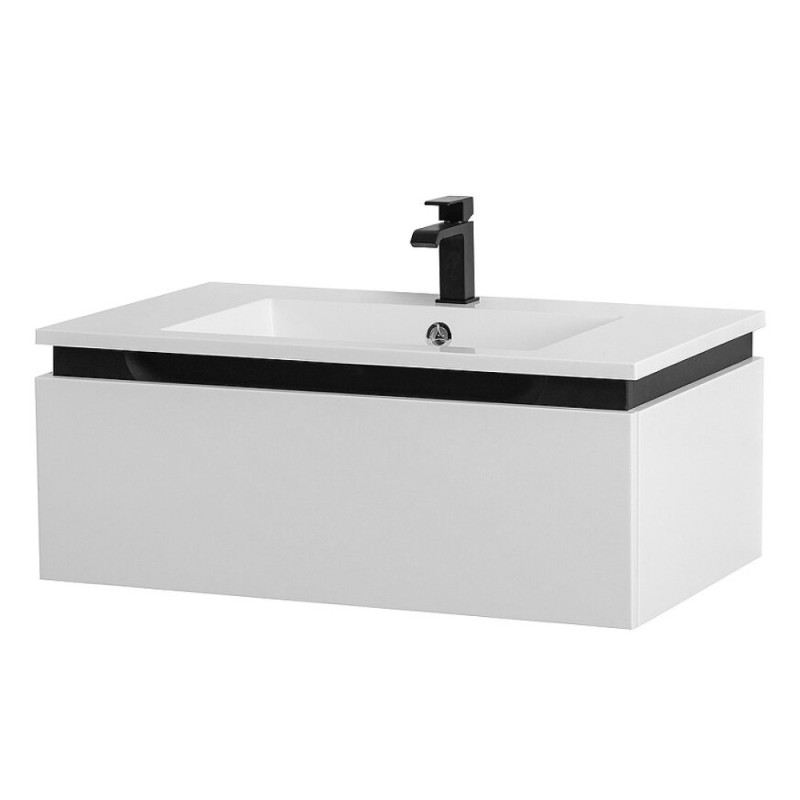 Тумба под раковину Cezares Slider-800-1C-SO-BO, 80 см, подвесная, Bianco Opaco
