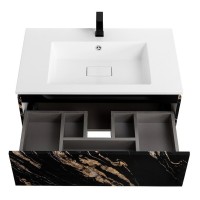 Тумба под раковину Cezares Slider-800-1C-SO-NF-P, 80 см, подвесная, черный фьюжн