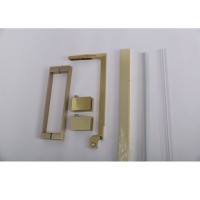 Душевой уголок Cezares SLIDER-A-2-70/80-BR-BORO, 70/80 х 70/80 см, стекло бронза, профиль брашированное золото