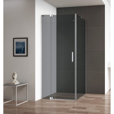 Душевой уголок Cezares Slider-AH-1-100-80/90-GRIGIO-Cr, 100 x 80 см, стекло тонированное, профиль хром