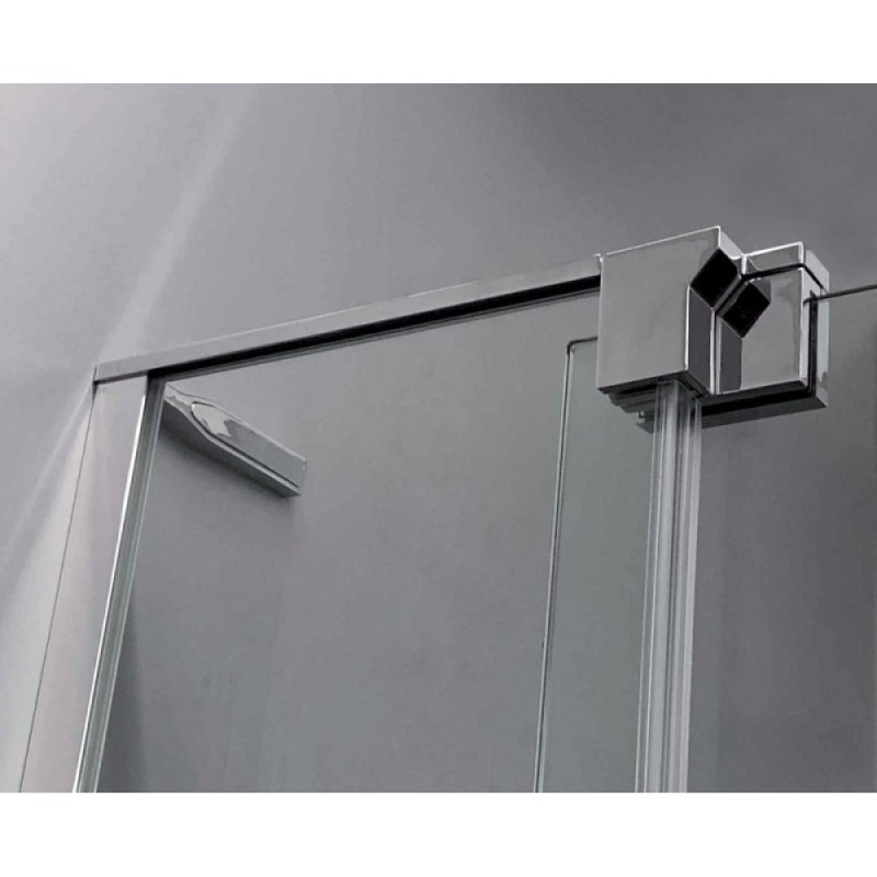 Душевой уголок Cezares Slider-AH-1-100-90/100-C-NERO, 100 x 100 см, стекло прозрачное, профиль черный матовый