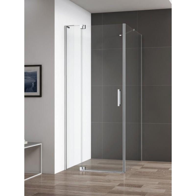 Душевой уголок Cezares Slider-AH-1-80-100/110-C-Cr, 80 x 100 см, стекло прозрачное, профиль хром