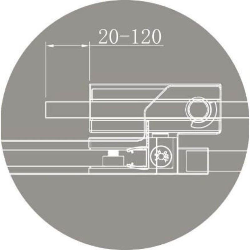 Душевой уголок Cezares SLIDER-AH-1-80/90-90-C-Cr, 90 х 80 см (с возможностью регулировки 10 см) стекло прозрачное, профиль хром