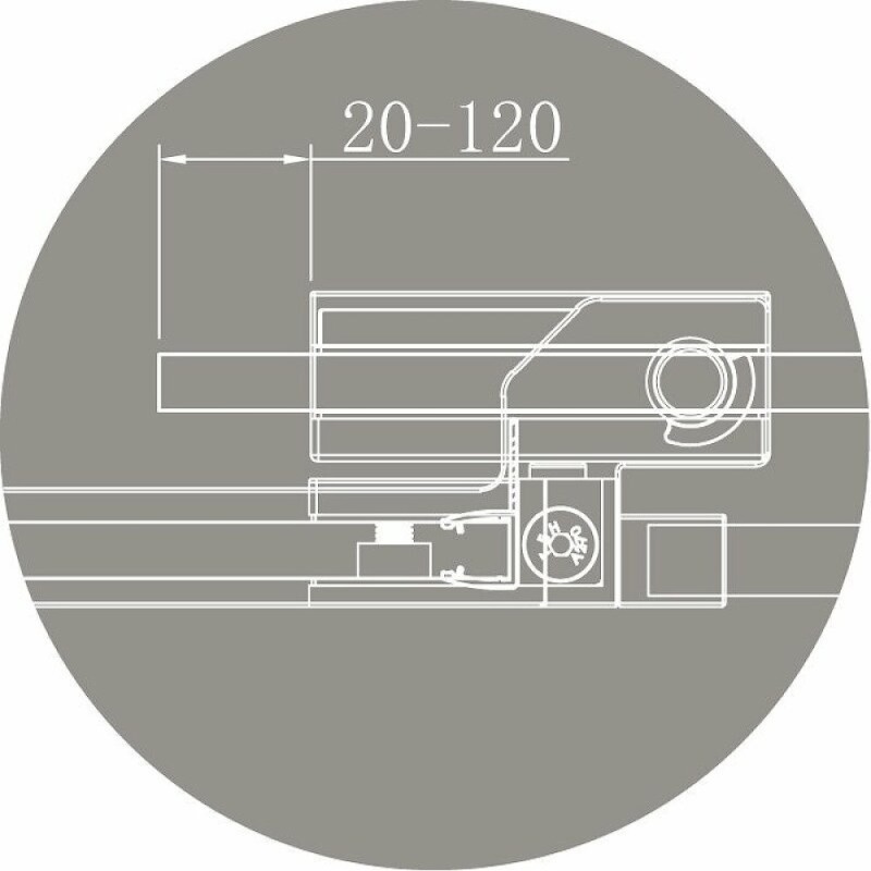 Душевой уголок Cezares Slider-AH-2-70/80-80/90-C-Cr, 70 x 80 см, стекло прозрачное, профиль хром