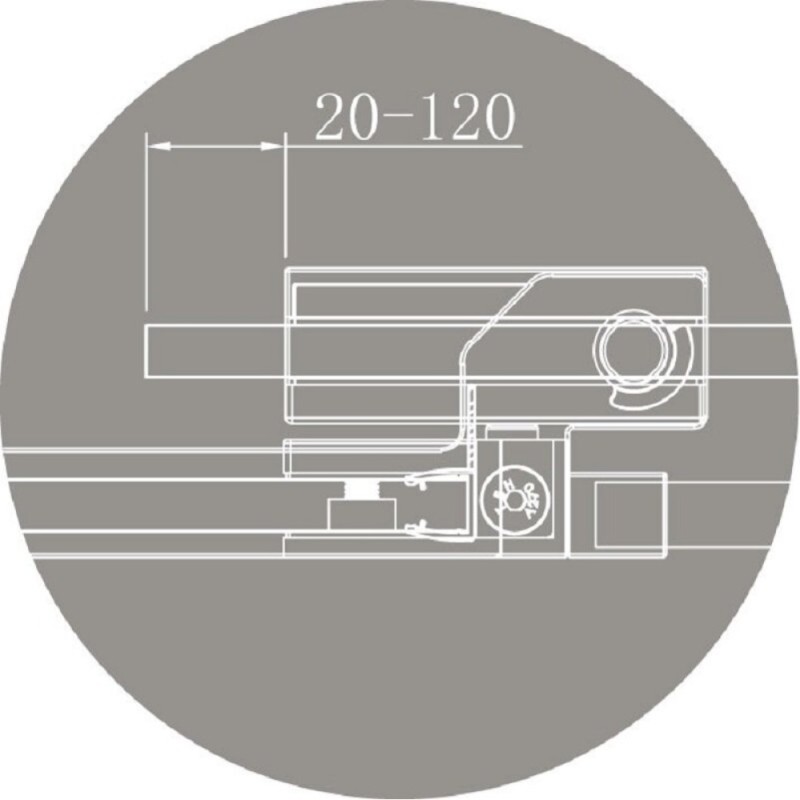 Душевой уголок Cezares SLIDER-AH-2-80/90-90/100-C-Cr, 80/90 х 90/100 х 195 см, профиль хром, стекло прозрачное