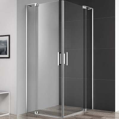 Душевой уголок Cezares Slider-AH-2-90/100-100/110-C-Cr, 90 x 100 см, стекло прозрачное, профиль хром
