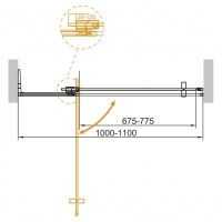 Душевая дверь Cezares Slider-B-1-100/110-C-Cr 100-110x195 см без поддона