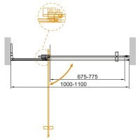 Душевая дверь Cezares Slider, 100-110 см, стекло тонированное серое, профиль хром, SLIDER-B-1-100/110-GRIGIO-Cr