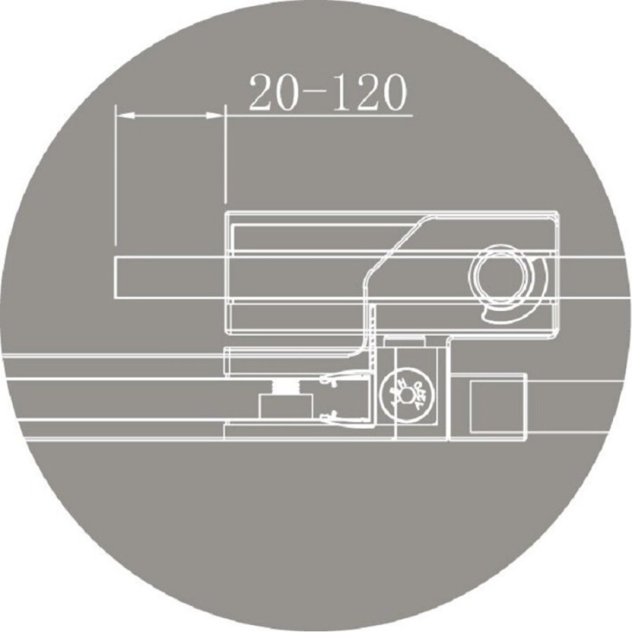 Душевая дверь Cezares SLIDER-B-1-80/90-GRIGIO-NERO 80/90 х 195 см, профиль черный, стекло серое