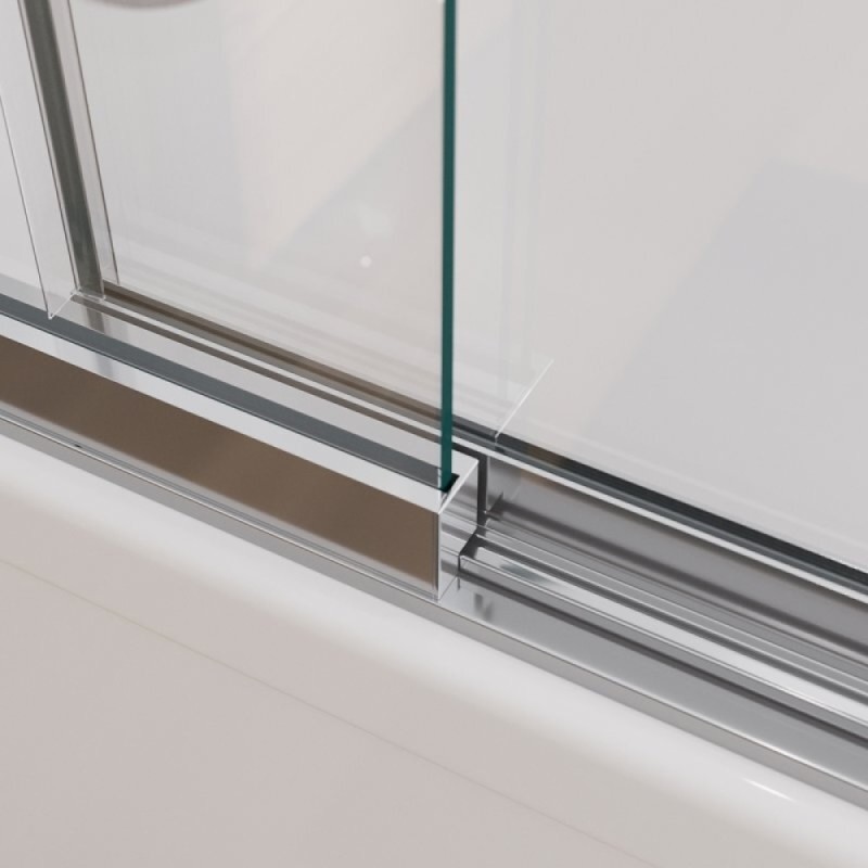 Шторка для ванны Cezares SLIDER-FIX-VF-11-100/150-C-Cr, 100 х 150 см, стекло прозрачное, профиль хром