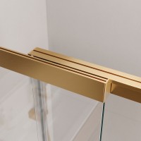 Шторка для ванны Cezares SLIDER-FIX-VF-11-90/150-C-BORO, 90 х 150 см, стекло прозрачное, профиль брашированное золото