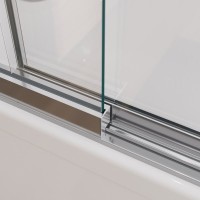 Шторка для ванны Cezares SLIDER-FIX-VF-11-90/150-C-Cr, 90 х 150 см, стекло прозрачное, профиль хром