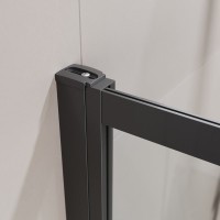 Шторка для ванны Cezares SLIDER-FIX-VF-11-90/150-C-NERO, 90 х 150 см, стекло прозрачное, профиль черный матовый