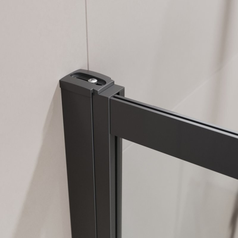 Шторка для ванны Cezares SLIDER-FIX-VF-11-90/150-C-NERO, 90 х 150 см, стекло прозрачное, профиль черный матовый