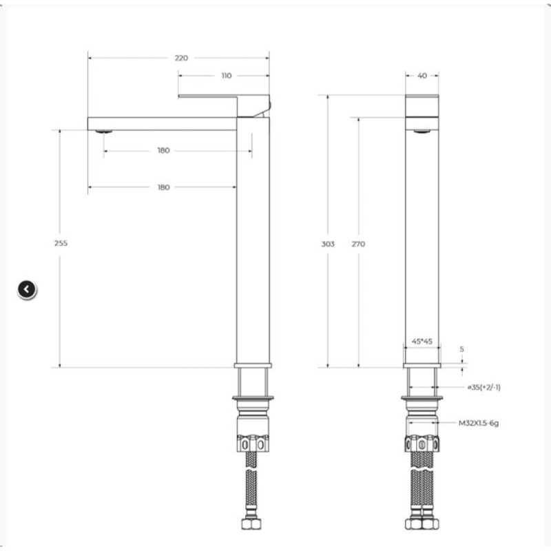 Смеситель для раковины Cezares SLIDER-LC-01-W0, хром