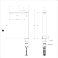 Смеситель для раковины Cezares SLIDER-LC-IN-W0, сатин