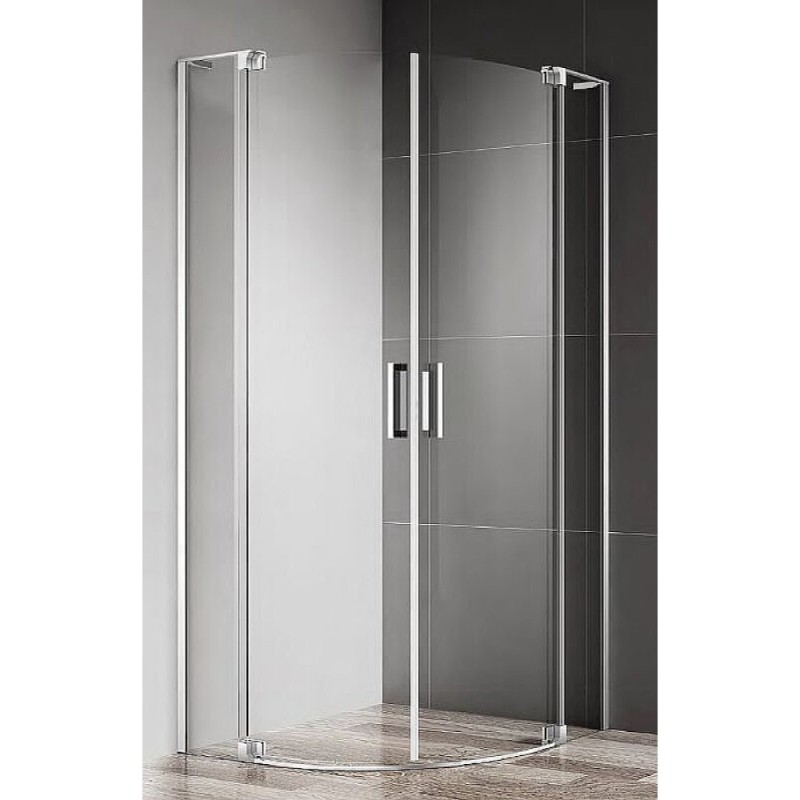 Душевой уголок Cezares Slider-R-2-80/90-C-Cr, 90 x 90 см, стекло прозрачное, профиль хром