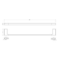 Полотенцедержатель Cezares Slider-TH-60-IN, 60 см, сатин