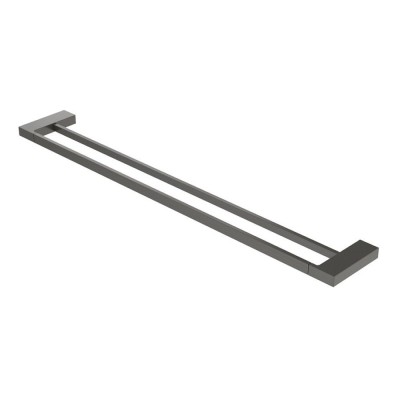 Полотенцедержатель двойной Cezares Slider-THD-80-GM, 80 см, оружейная сталь