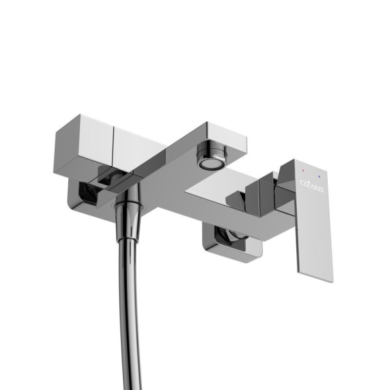 Смеситель для ванны и душа Cezares SLIDER-VD-01, с душевым гарнитуром, хром