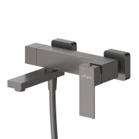 Смеситель для ванны и душа Cezares SLIDER-VD-GM, с душевым гарнитуром, оружейная сталь