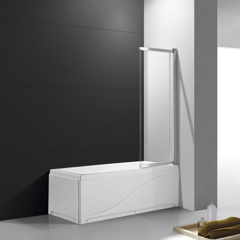 Шторка для ванны Cezares Slider, 80 х 150 см, стекло прозрачное, профиль хром, SLIDER-VF-11-80/150-C-Cr
