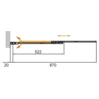 Шторка для ванны Cezares Slider, 80 х 150 см, стекло прозрачное, профиль хром, SLIDER-VF-11-80/150-C-Cr