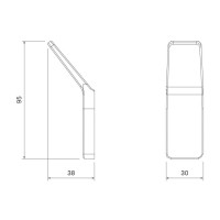 Крючок одинарный Iddis Slide SLIGM10i41 графит