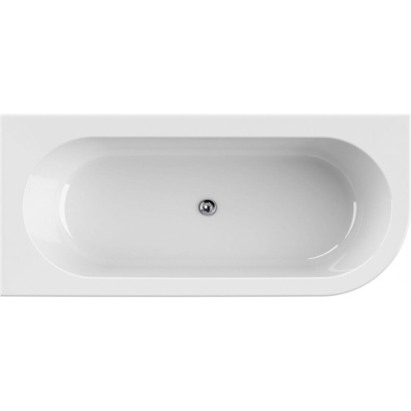 Ванна акриловая Cezares Slim Corner, 179 х 79 см, черная фронтальная панель, чаша белая, левая/правая
