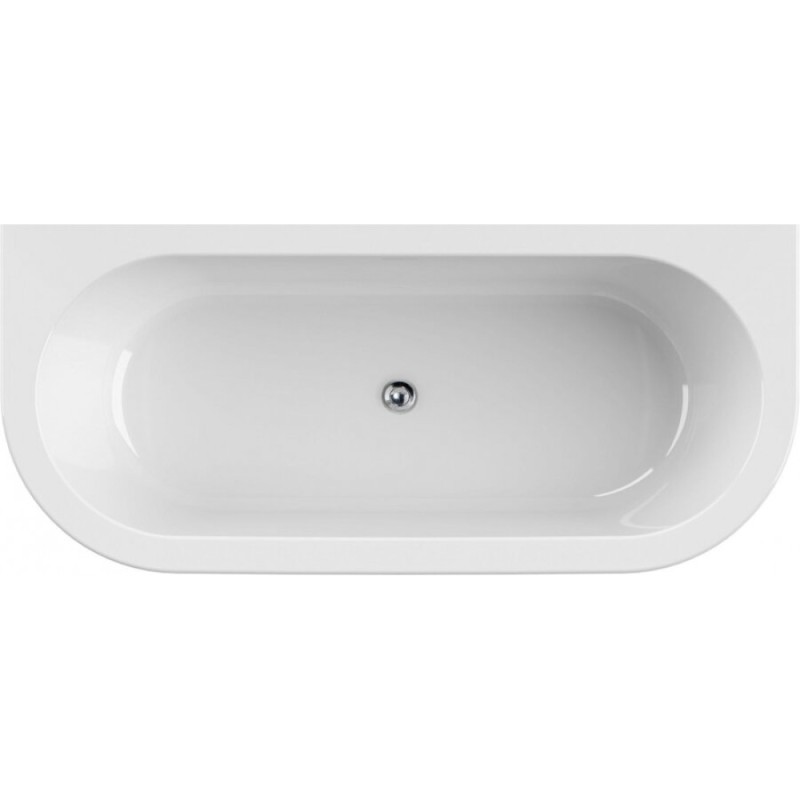 Ванна акриловая Cezares Slim Wall, 180 х 79 см, белая фронтальная панель, чаша белая, SLIM WALL-180-80-60-W37-SET