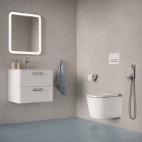 Унитаз подвесной Iddis Slide SLIRDSEi25, безободковый, крышка микролифт, белый