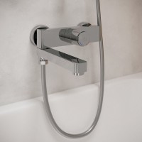 Смеситель Iddis Slide SLISBBTi02WA для ванны, с управлением Push Control, хром